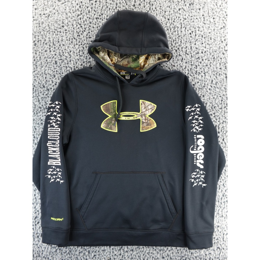 Under Armour Black Camo Logo Storm Hoodie Sweatshirt Men's MD